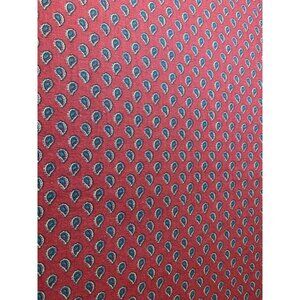 Vintage Manes Fabrics Co. Cotton Paisley Red Fabric 1/2 Yard 42" Wide